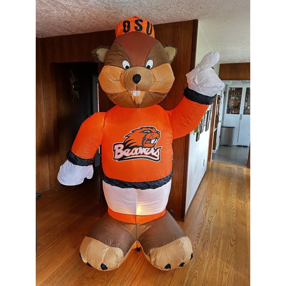 OSU University Airblown Beaver Inflatable Yard Mascot College Football Gemmy 8'